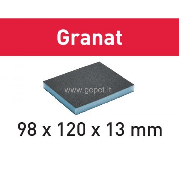 Šlifavimo kempinės 98x120x13 GR/6 Granat FESTOOL 201112 | 201113 | 201114 | 201507