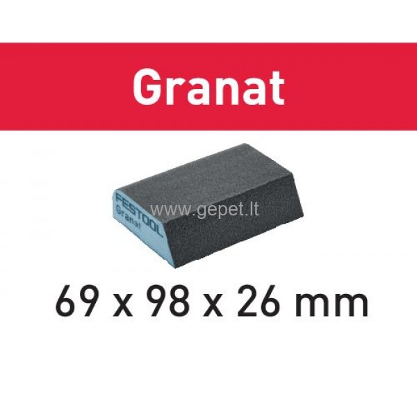 Šlifavimo kempinės 69x98x26 120 CO GR/6 Granat FESTOOL 201084