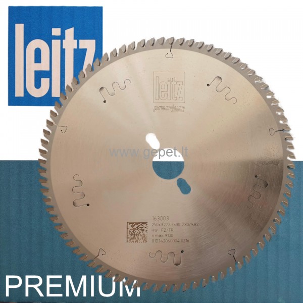 Pjovimo diskas Premium HW:250x3.2x30,Z80,FZ/TR LEITZ 163003
