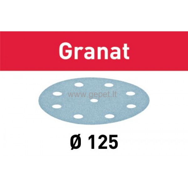 Šlifavimo diskeliai FESTOOL STF D125/8 Granat GR/50 | GR/100 