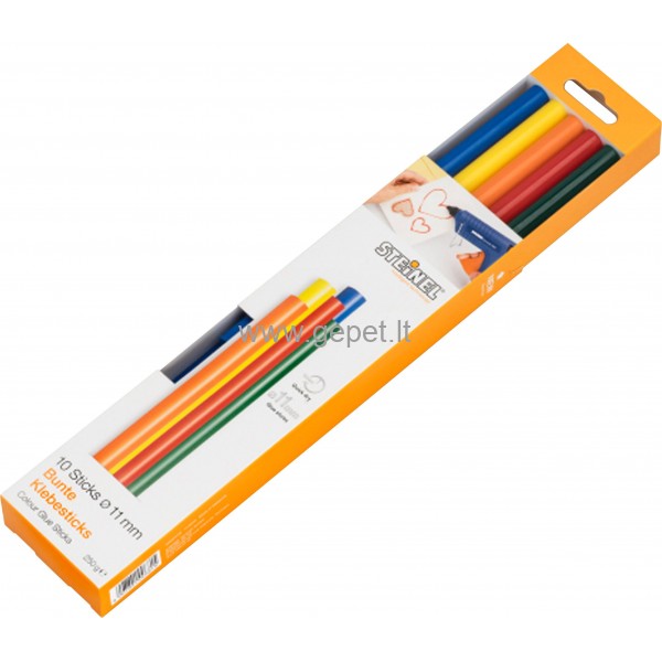 Color glue sticks Ø=11mm, x10 STEINEL 006815