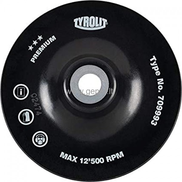 Padas fibro diskams Premium*** Uni Hard 125mm TYROLIT 70993