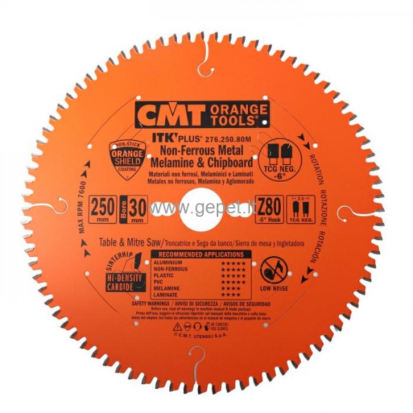 Pjovimo diskas CMT 250x30x2,6 Z80 276.250.80M