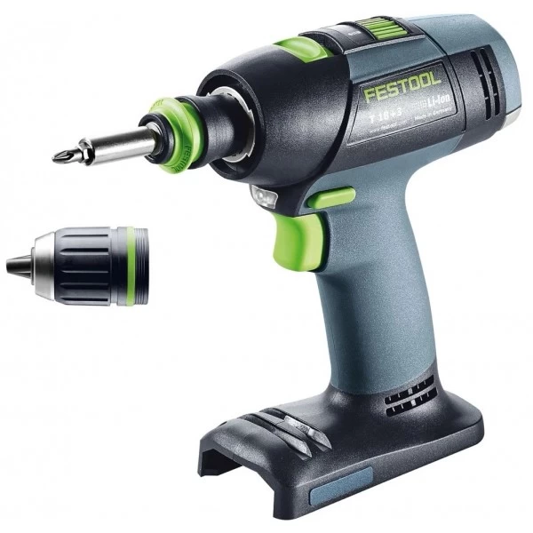Akumuliatorinis gręžtuvas-suktuvas T 18+3 Basic-Set FESTOOL 578828