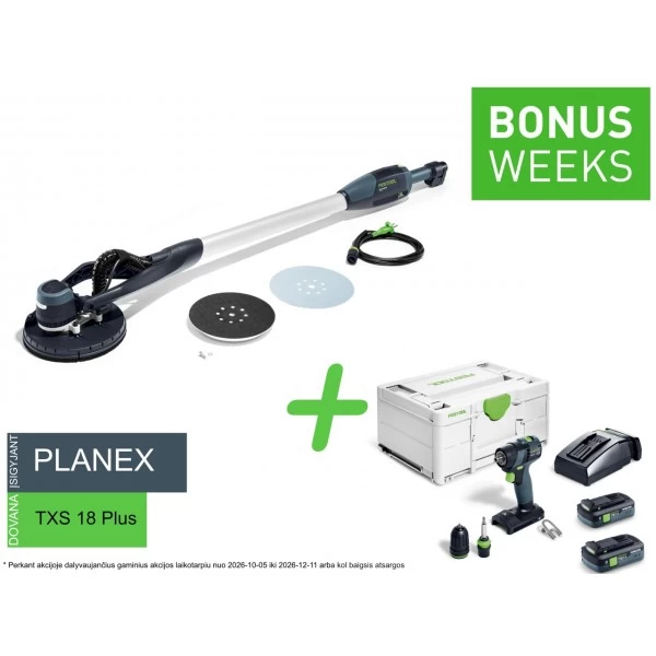 Glaisto šlifuoklis PLANEX easy LHS-E 225 EQ-CB FESTOOL 578402