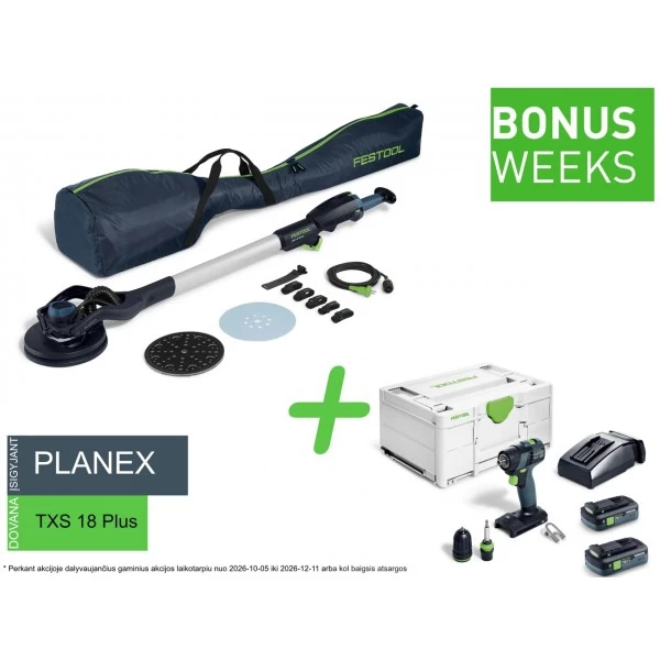 Glaisto šlifuoklis PLANEX easy LHS-E 225 EQ FESTOOL 571934