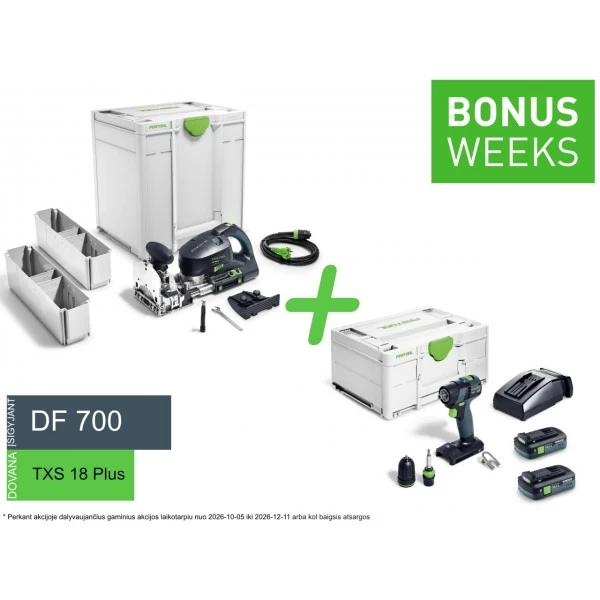 Sujungimo frezeris DOMINO XL DF 700 EQ-Plus FESTOOL 576426