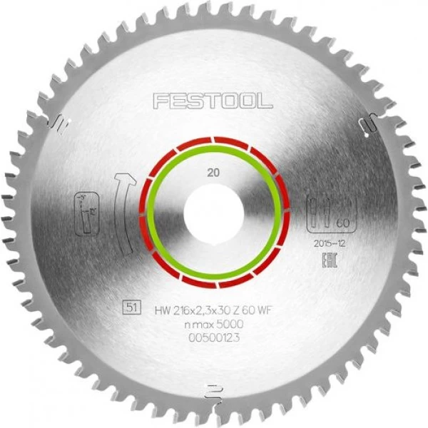 Pjovimo diskas FESTOOL 216x2,3x30 WZ/FA60 500123