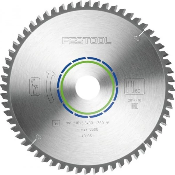 Pjovimo diskas FESTOOL 216x2,3x30 W60 491051
