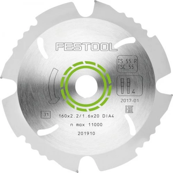 Pjovimo diskas FESTOOL160x2,2x20 DIA4 201910