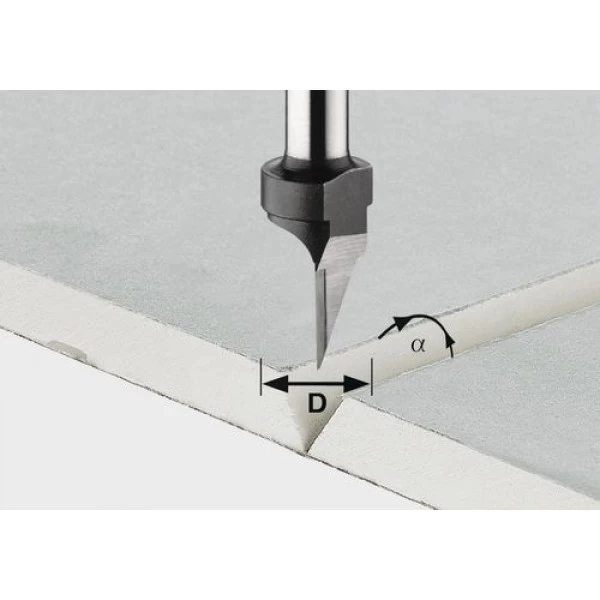 Kotinė gipskartonio freza HW S8 D12,5/45° FESTOOL 491000