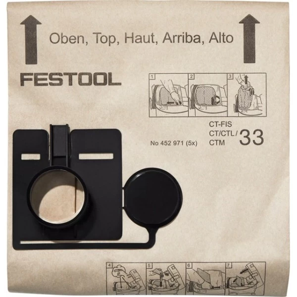 Filtro maišai FIS-CT 33/5 FESTOOL 452971