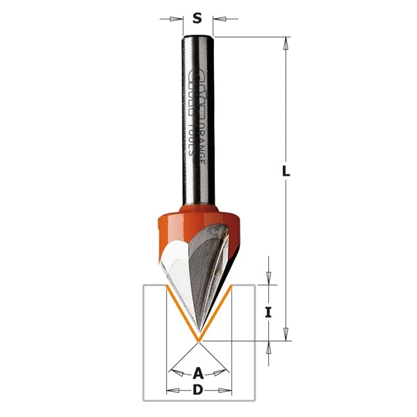 Kotinė graviravimo freza 60° CMT 958.001.11