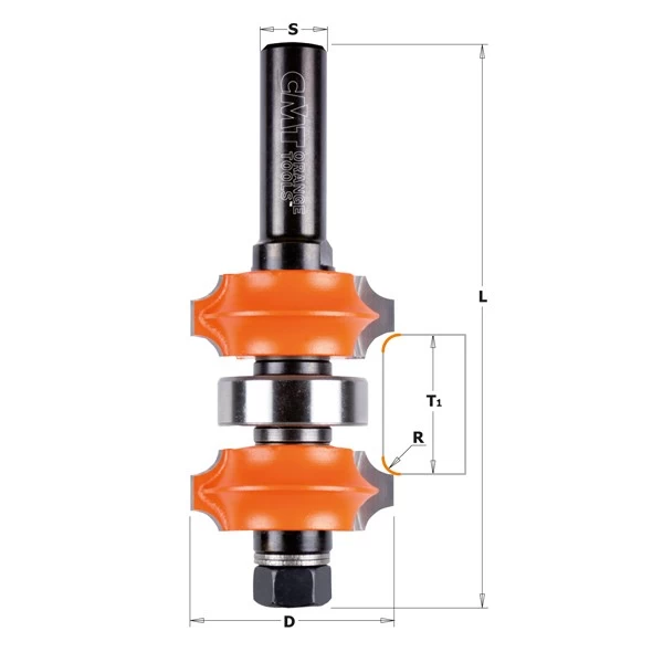 Kotinė profilinė freza R2+R3 s12 CMT 900.622.11