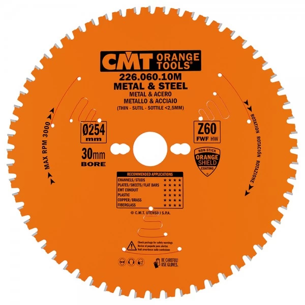 Pjovimo diskas CMT 254x30x2,2 Z60 226.060.10M