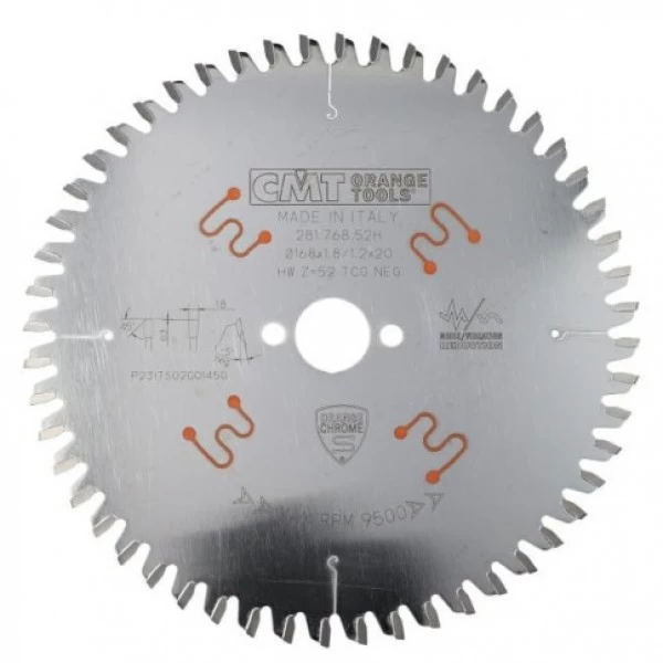 Pjovimo diskas CMT 168x20x1,8 Z52 281.768.52H
