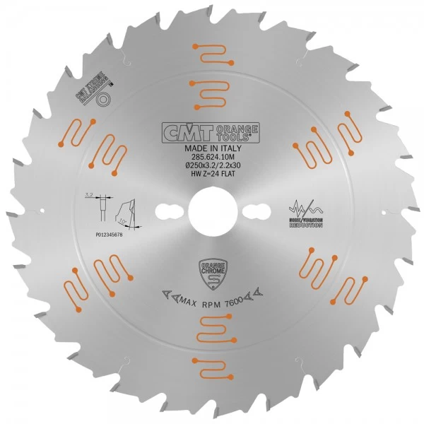 Pjovimo diskas CMT 250x30x3,2 Z24 285.624.10M