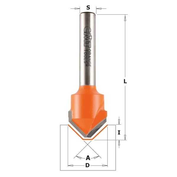 Kotinė V - formos  freza  Alucobond® CMT 915.001.11