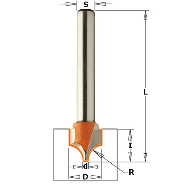 Radiusinė graviravimo freza CMT 965.402.11