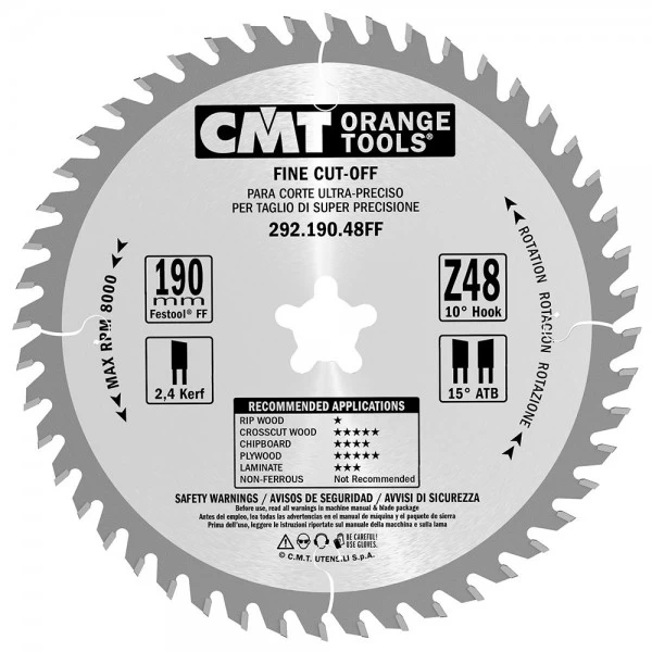 Pjovimo diskas CMT 190xFFx2,4 Z48 292.190.48FF