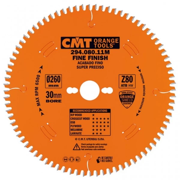 Pjovimo diskas CMT 260x30x2,5 Z80 294.080.11M