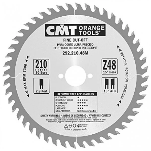Pjovimo diskas CMT 210x30x2,8 Z48 292.210.48M