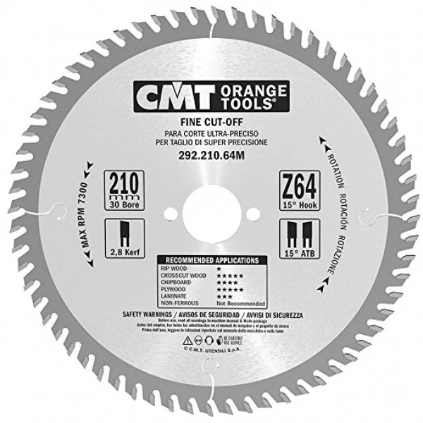 Pjovimo diskas CMT 210x30x2,8 Z64 292.210.64M